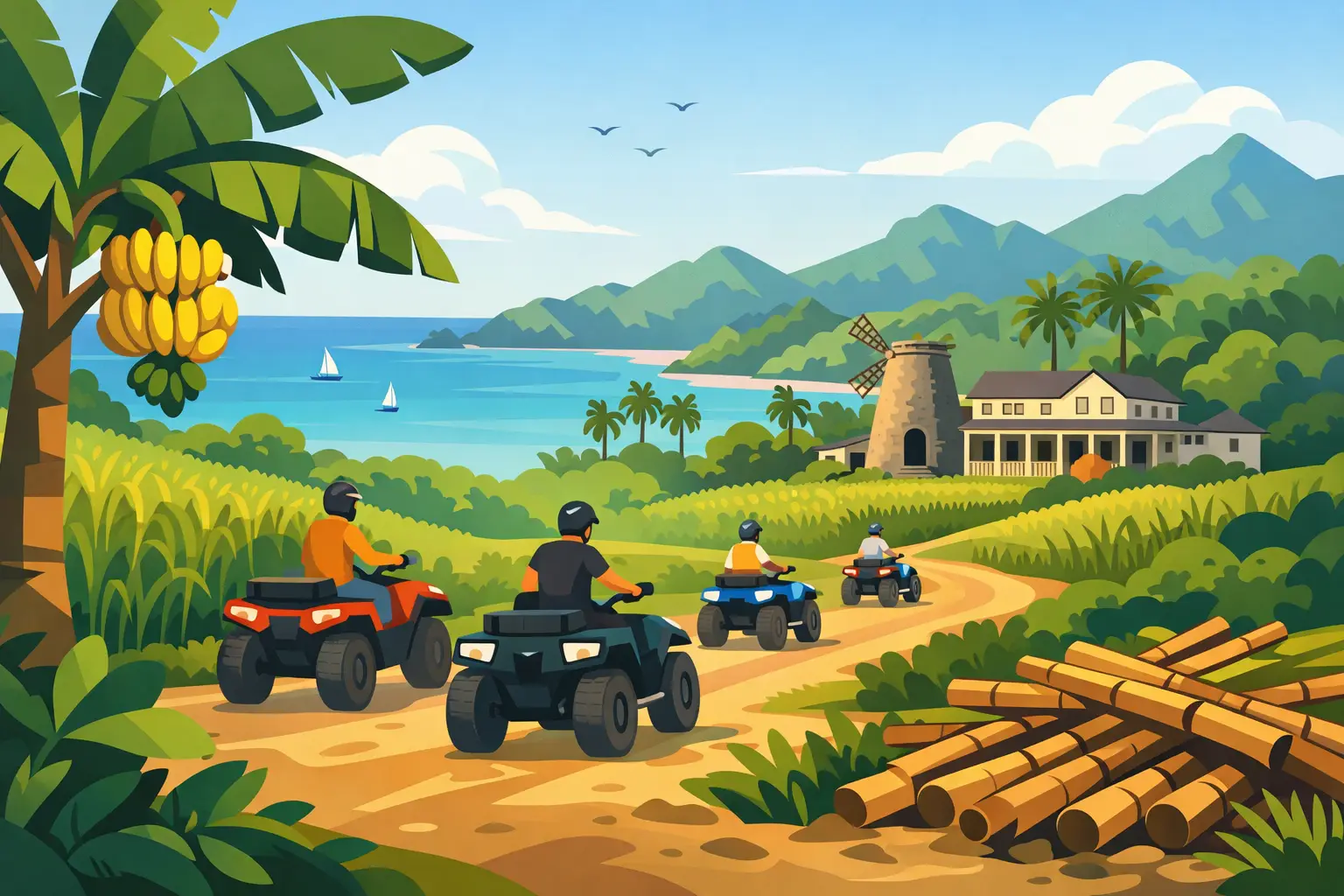 ATV Plantation Heritage Tour in St. Vincent