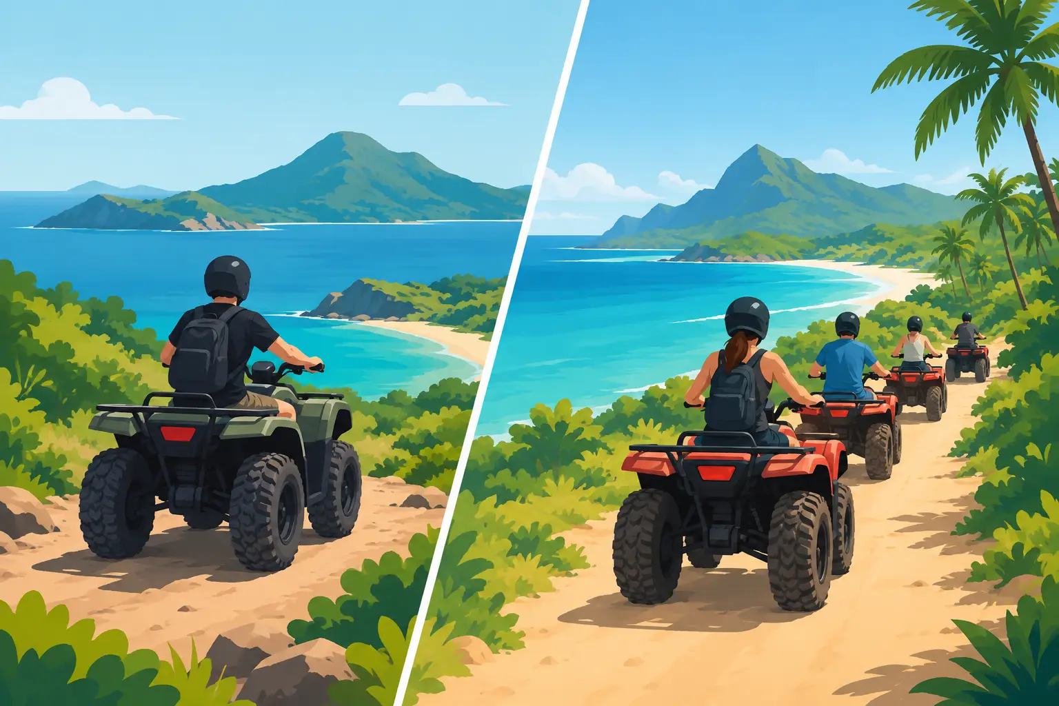 Private Versus Public ATV Tours for Your Island Ride